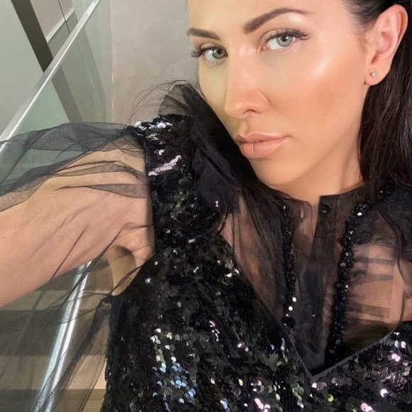 Simone Rocha x H&M Puff Sleeved Black Tulle Blouse - Picture 11 of 16